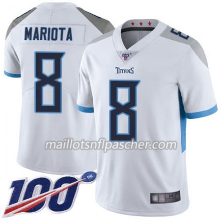 Maillot Tennessee Titans Marcus Mariota 8 Nike Blanc 100th - Homme